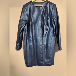 Jessica Midnight Blue Leather Jacket